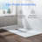47.25" W X 31.5" D Solid Surface Shower Base, Non-Slip, Low-Profile, Curbless, Wheelchair Accessible-87073652-87073653