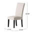 Chaise rembourrée en similicuir H 18,55 po Licha-32235747