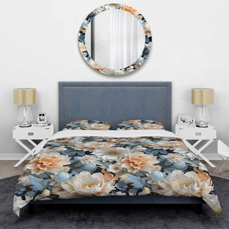 Ensemble de housse de couette Boho Victorian Fusion Victorian, Housse de couette simple + 1 taie décorative stan