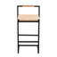 Chaise d'appoint en cuir avec comptoir-131275124-131275125