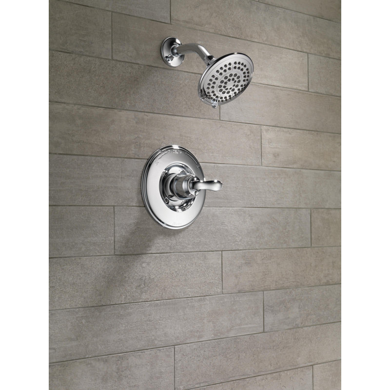 Linden 14 Series Single-Function Shower Faucet Set, Shower Valve Trim Kit, Chrome / Touch-Clean