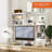 Desktop Bookshelf, Desk Shelf With Drawer For Computer Desk, 35.04" 6-Tier Adjustable Desktop Hutch Organizer For Home Office