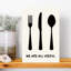 Utile, coutellerie de silhouettes, impression murale minimaliste-825663333