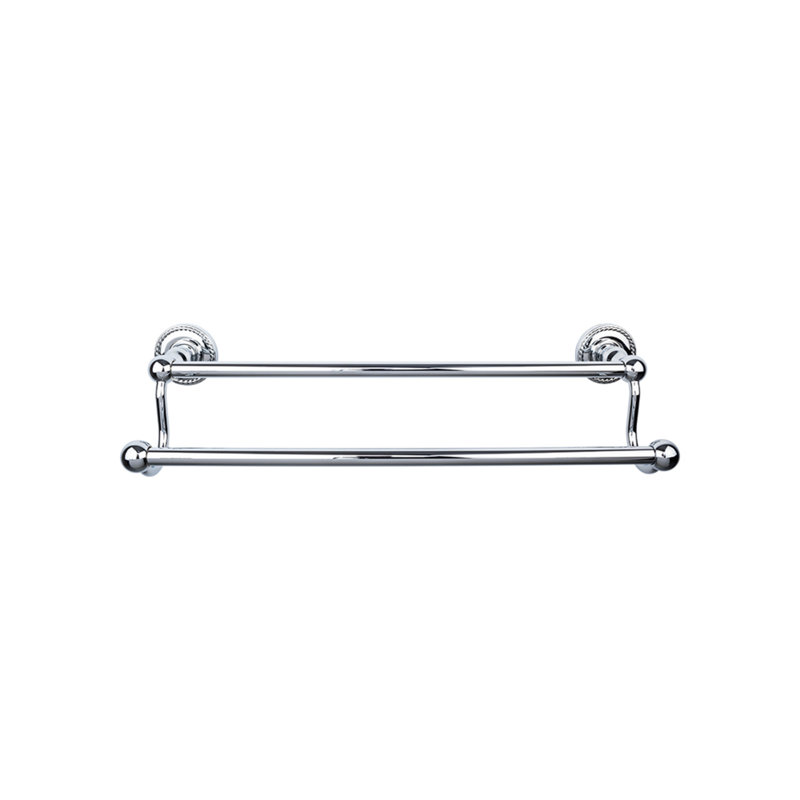 Edwardian Bath Double 32 1/2" Wall Mounted  Towel Bar, Polished Chrome