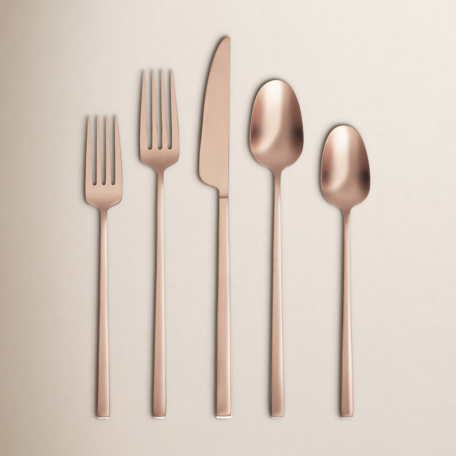 Loretta Flatware Set - Service for 4, Copper Satin