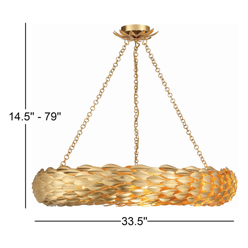 Adelle 8 - Light Antique Gold Wagon Wheel Pendant