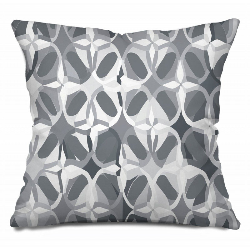 Coussin décoratif réversible à motif géométrique, H 20 po x l 20 po