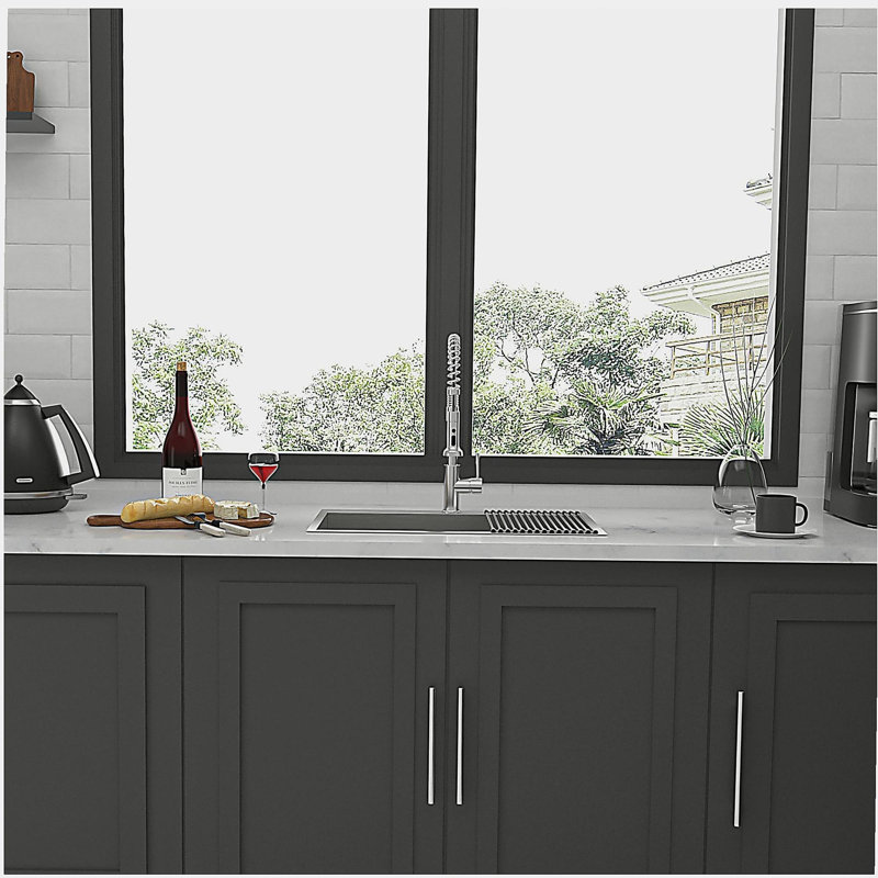 33x22 inch Kitchen Sink Drop In 16 Gauge Stainless Steel 33" Single Bowl Topmount Kitchen Sink Basin - 33" x 22" x 9"