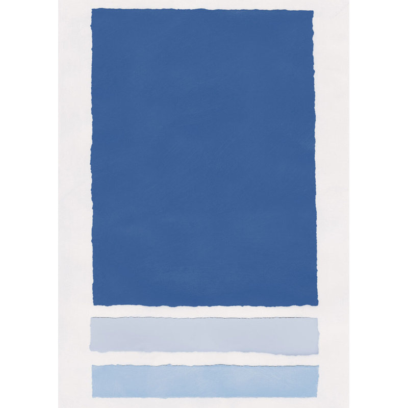 Blue Colorblock 3 Print by Goderwis, Kyle