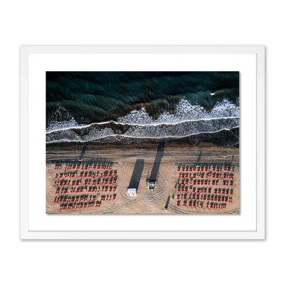 Aerial Beach 3 Print by Michael Schauer