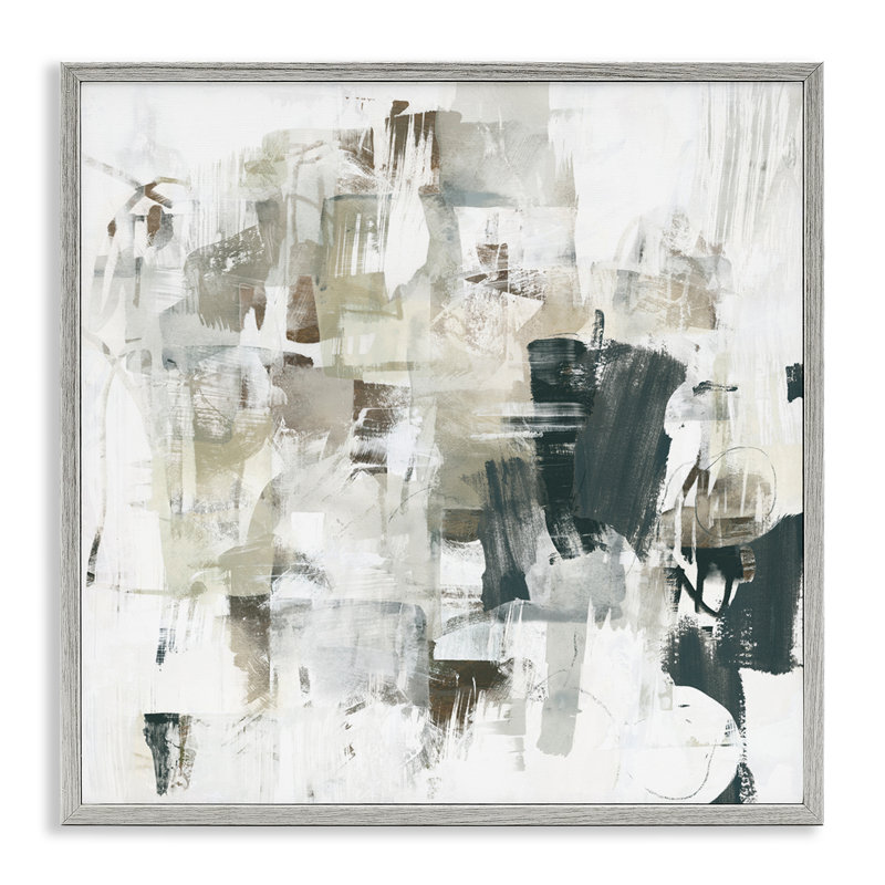 Art abstrait giclée encadrée par June Erica Vess, Estampe numérique Farmhouse, H 24 po x l 24 po