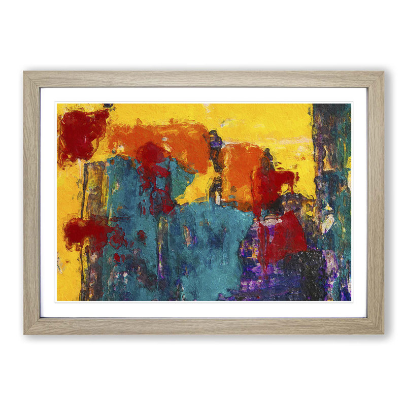 Abstract Vol.64 by S.Johnson - Single Picture Frame Print, Oak Framed, 33cm H x 45cm W x 2cm D