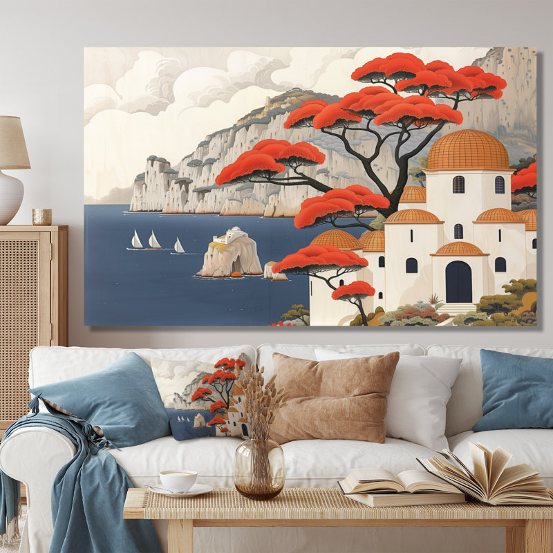 Ambriel - Italie, impression d'art mural, H 34 po x l 44 po x P 1,5 po, Toile tendue