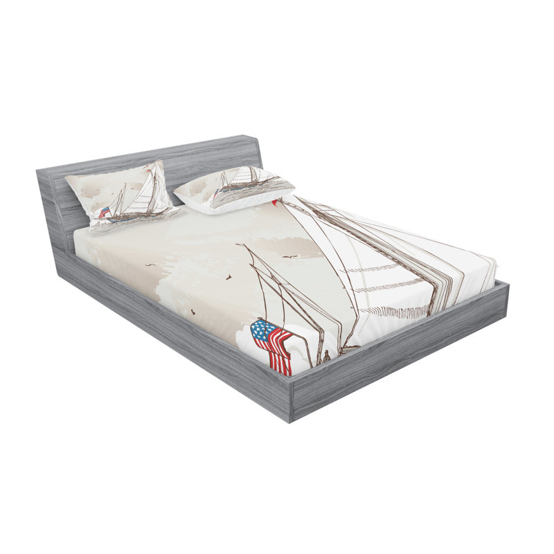 Ensemble de draps rétro, Ensemble de drap pour grand lit avec drap-housse