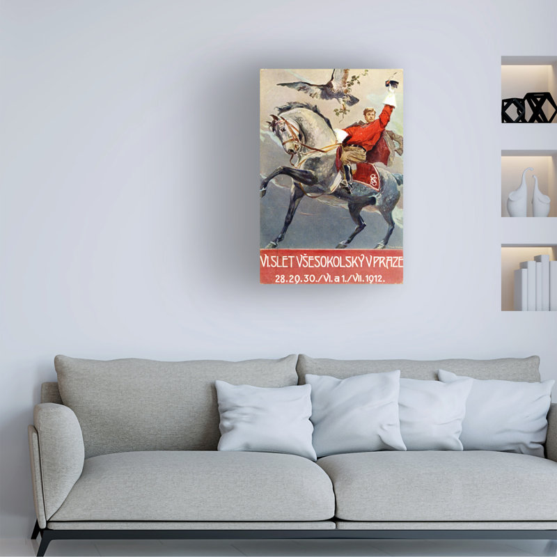 Art sur toile, artiste inconnu, 6e Sokol Slet, 1912, H 47 po x l 30 po