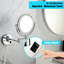 Miroir de coiffeuse à deux grossissements avec DEL - 8 po, fixation murale, extension de 12 po, grossissement 1X / 3X, tour de 360 degrés, bouton imperméable, rasage pour grossissement, rotation, soins de la peau-1330467491