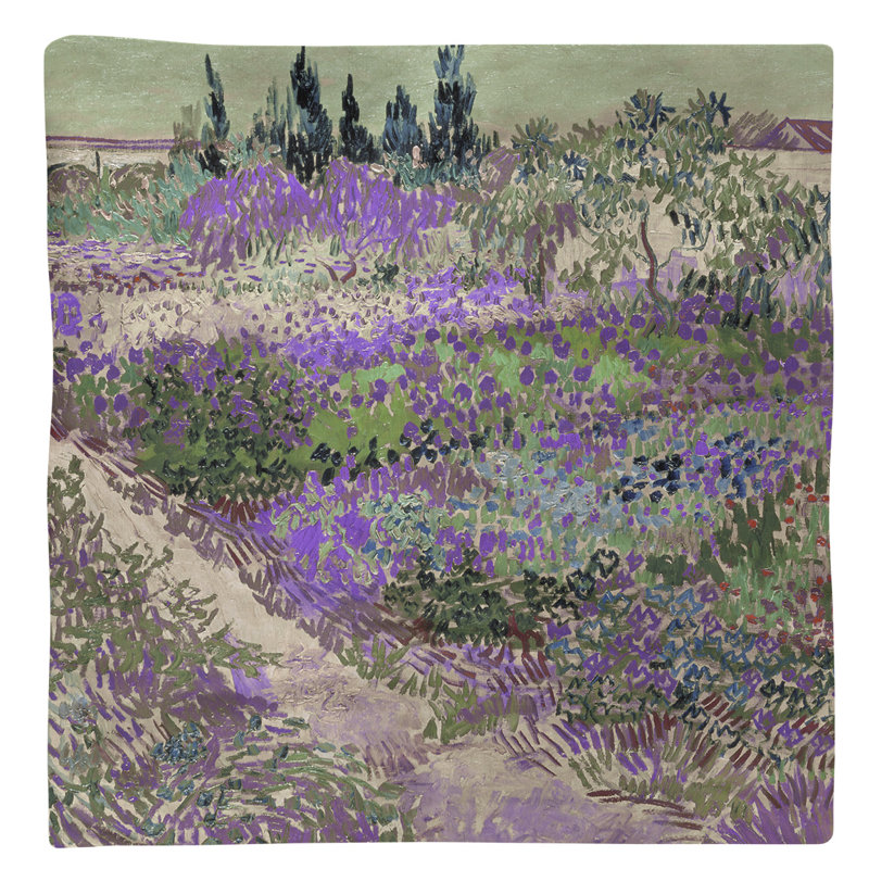 Vincent Van Gogh Cotton Floral Square Napkin, Purple
