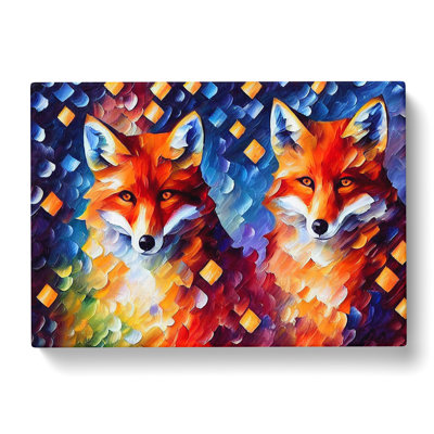 Fox Painting Vol.4 Abstract - Wrapped Canvas