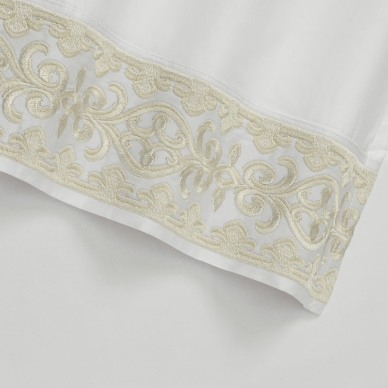 Majestic - Sheet Queen 4Pc. Sheet Set, Ivory, Queen Sheet Set with 2 Pillowcases