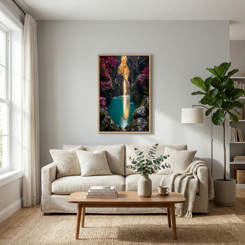 Ensemble de 1 tableau sur toile « Canyon d'automne », H 36 po x l 24 po, Naturel