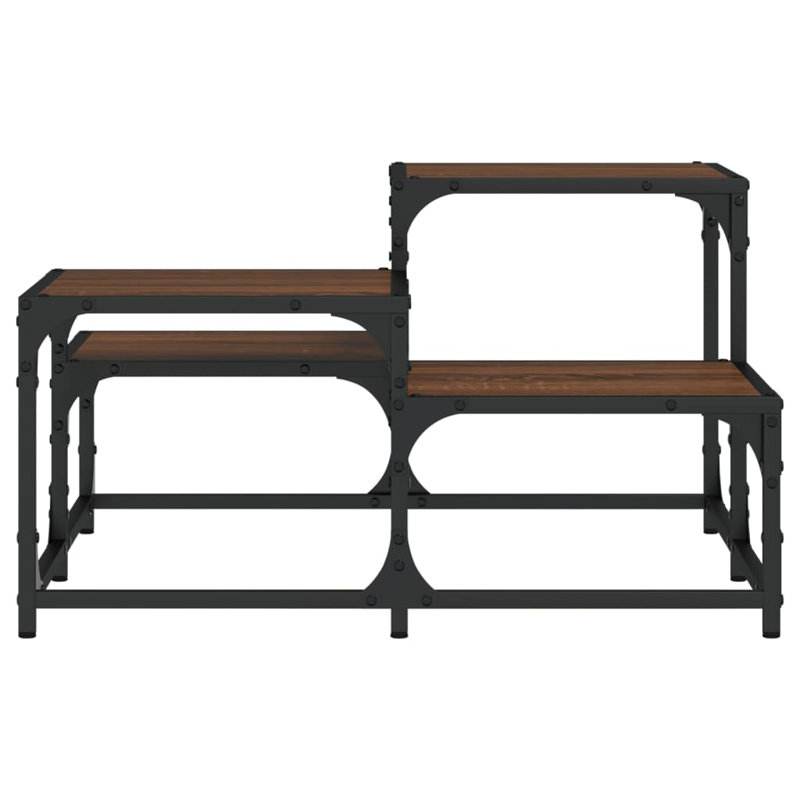 Frame Single Coffee Table with Storage, Brown/Oak