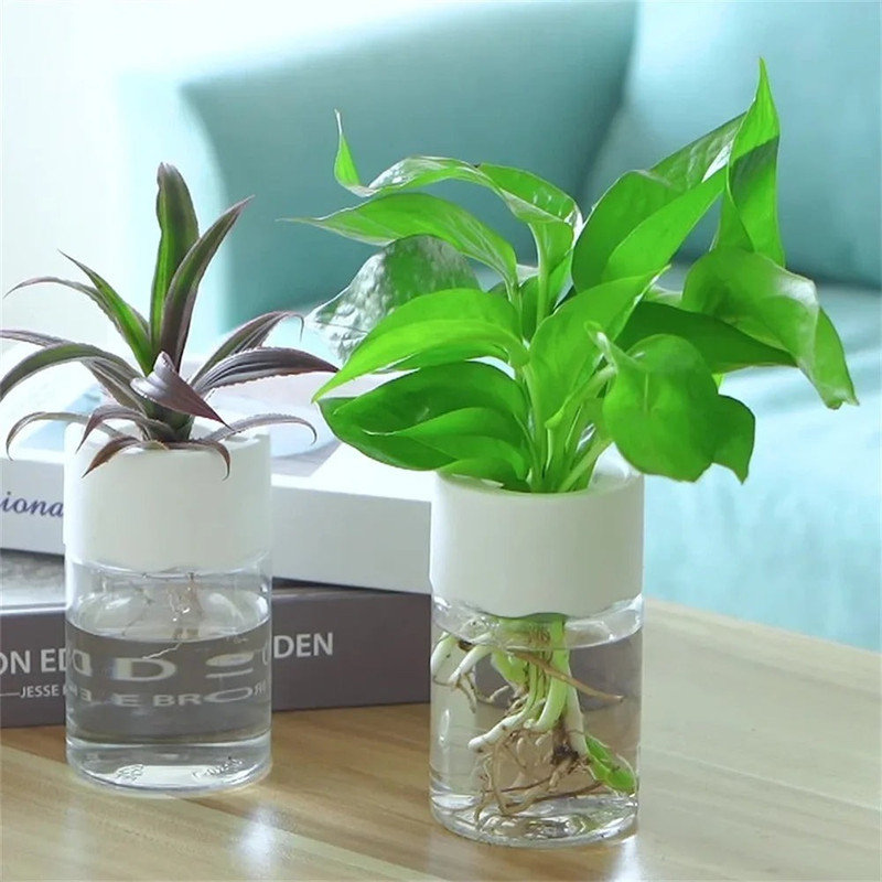 Mini vase de bureau en PET transparent