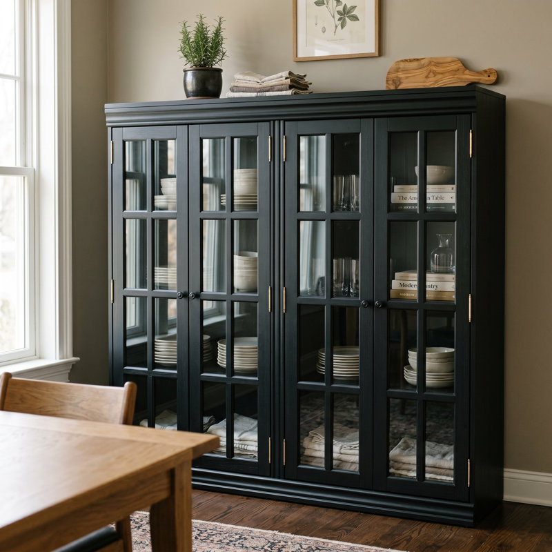 Armoire garde-manger H 47,2 po avec 4 portes en verre