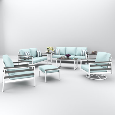 Townsend 7 Person Seating Group With Sunbrella Cushions by Birch Lane