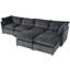 Canapé modulaire convertible, conversion en forme de U en forme de L, repose-pieds amovibles, confortable, structure modulaire robuste, 6, tissu, pour la maison