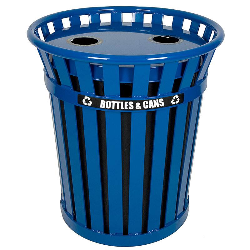 Poubelle de recyclage de 36 gallons Wydman, Bleu