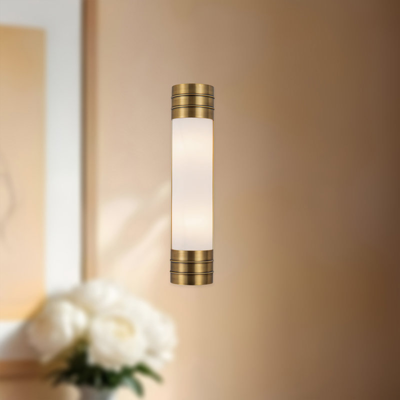 Willard 2 - Light Vanity Light, Vintage Brass, Matte Opal