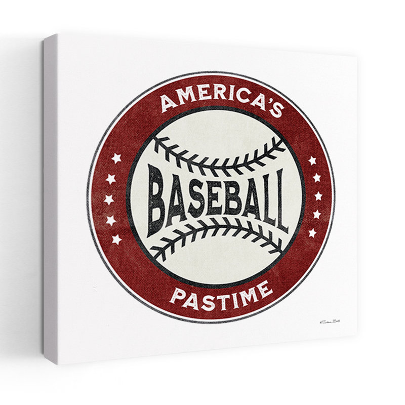 Baseball - America's Pastime, art contemporain, H 18 po x l 18 po