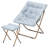 Upholstered Folding Square Saucer, Tufted Cozy Accent Chair with Golden Metal Frame for Living Room-148621631-178458866