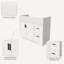 Meuble-lavabo moderne pour salle de bain, armoire en MDF blanc de 42,24 pouces avec 2 tiroirs et portes à fermeture en douceur