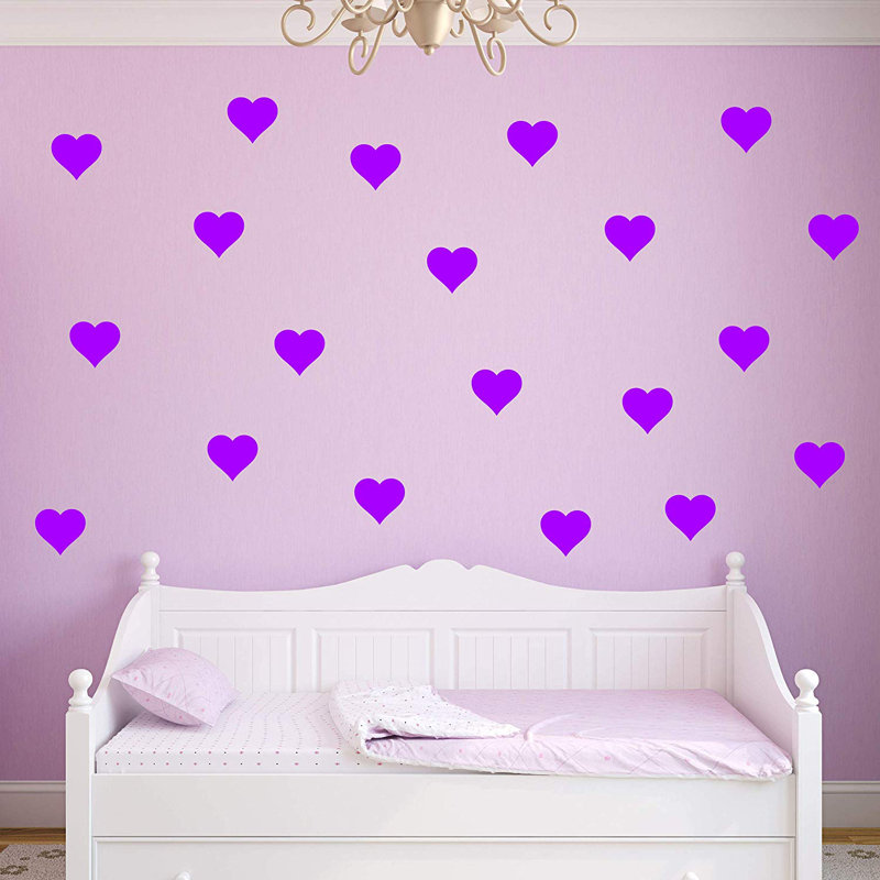 Décalcomanie murale dame, Mauve, H 2,8 po x l 3 po