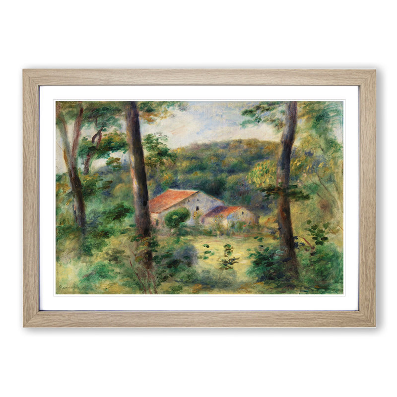 Environs of Briey by Pierre-Auguste Renoir - Picture Frame Painting, Oak, 48cm H x 65cm W x 2cm D