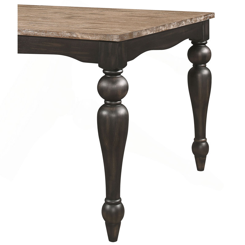 Brown Brushed And Charcoal Sandthrough Dining Set