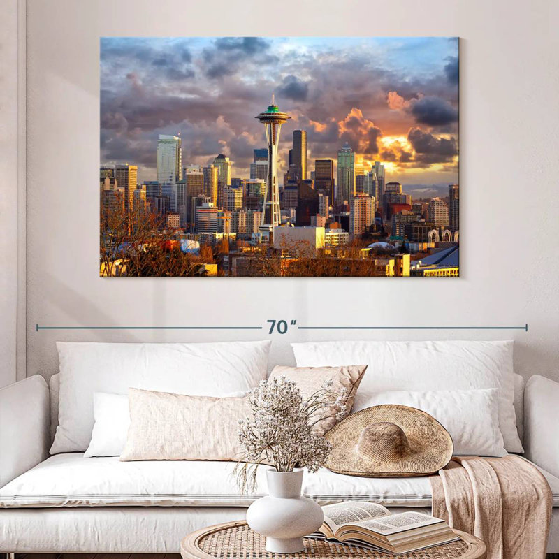 Skyline de Sirci Seattle, H 34 po x l 51 po