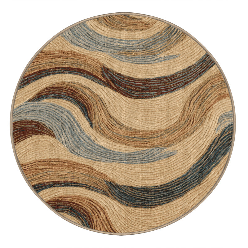  Tapis lavable Mille feuille Desserts, Rond 5 pi