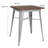 Wragby 23.5" Square Metal Indoor Bar Height Table with Rustic Wood Top-1863469290-1796852960