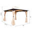 Pavillon de jardin extérieur de 10 pi x 12 pi avec filet et rideaux Outsunny
