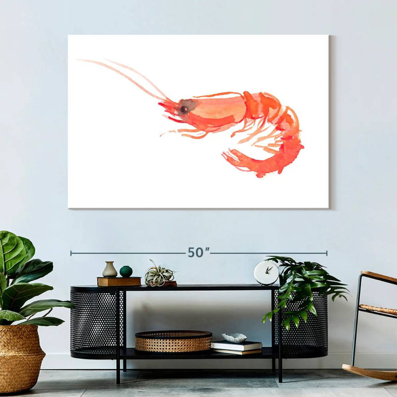 Brampt Orange Shrimp, 34" H x 51" W