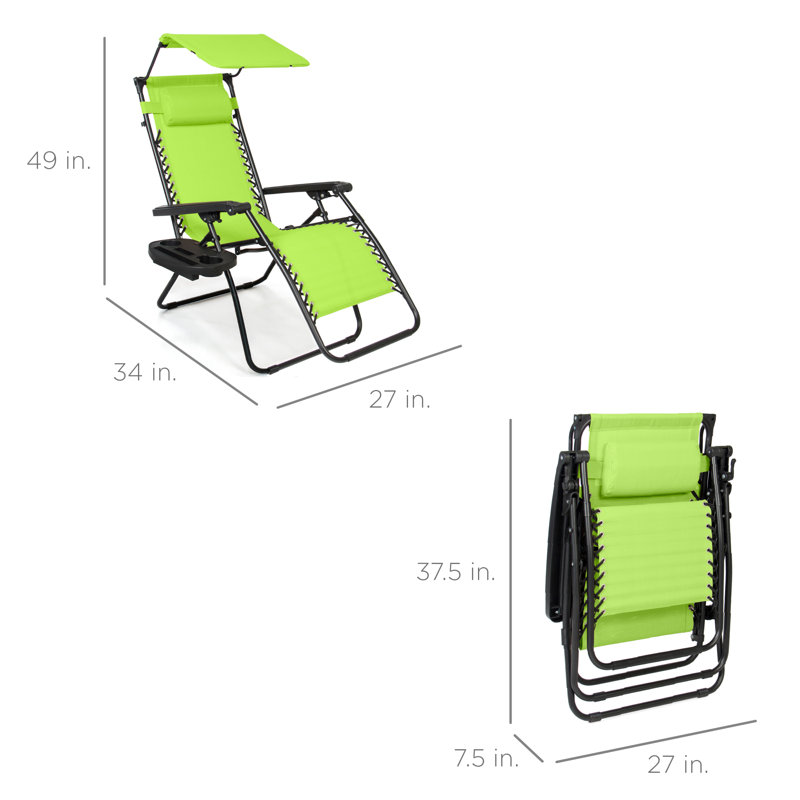 Alahia Folding Recliner Chair, Lime Green