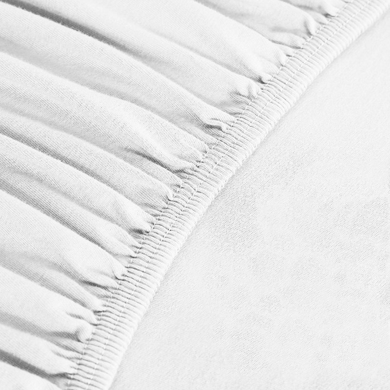 Microfiber Fitted Sheet, White, 140 x 200cm