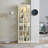 Lighted Glass Curio Display Cabinet-115028173