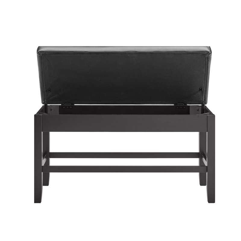 Carrara 6-Piece Marble Counter Dining Set(Table, Storage Bench & 4 Counter Chairs)