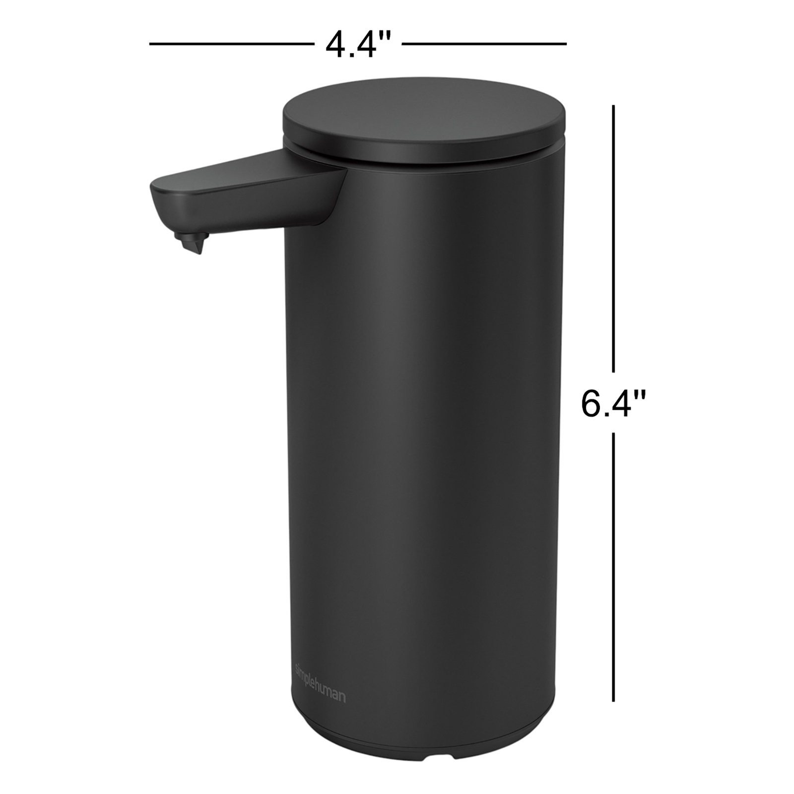 simplehuman 9 oz. Touch-Free Rechargeable Sensor Liquid Soap Pump Dispenser, Matte Black