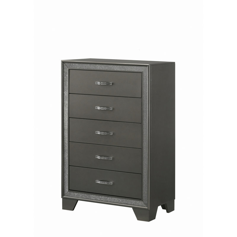 Commode décorative, commode contemporaine, commode de chevet avec cinq tiroirs
