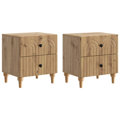 43cm W Manufactured Wood Bedside Table