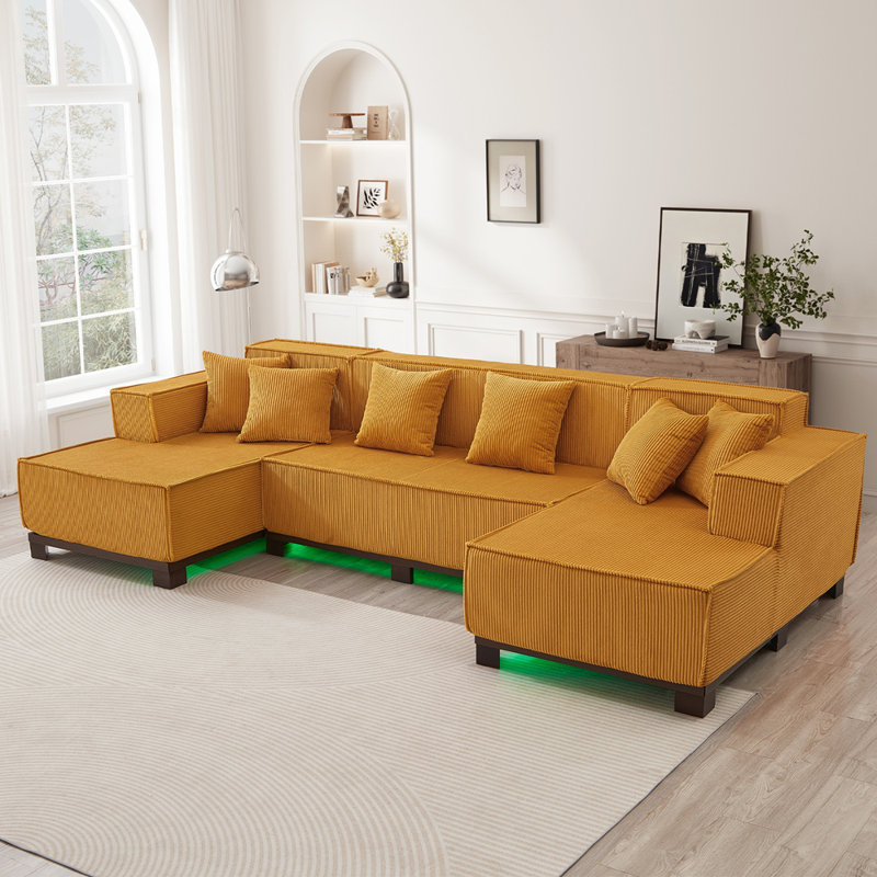 Canapé modulaire en forme de U Modern, Orange